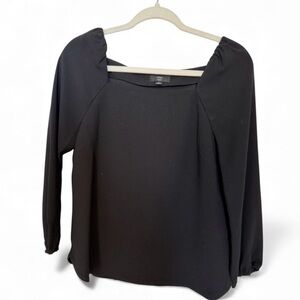 J. Crew Black Women's Blouse minimalist long sleeves top size 4